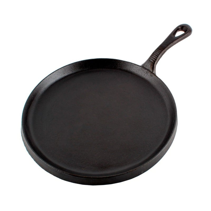 Sartén Fierro Plano 25cm Lugano ideal para cocina chilena resistente y duradera fácil de limpiar