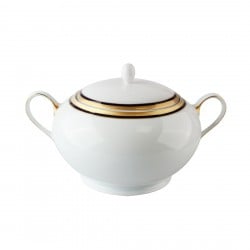 Sopera Con Tapa Cobalto Oro Limoges