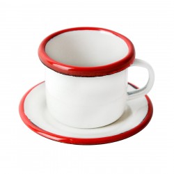 Tazón Café Con Platillo Acero Esmaltado Bordeaux Ibili