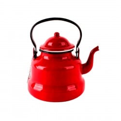 Tetera 1Lt Acero Esmaltado Rojo Ibili