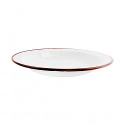Plato Hondo Acero Esmaltado 24Cm Bordeaux Ibili