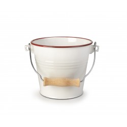 Balde 1,5Lt Con Asa Acero Esmaltado 14Cm Bordeaux Ibili