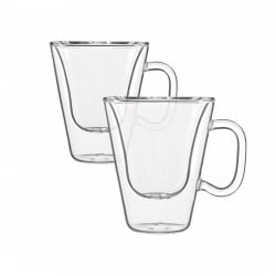 Set 2 Tazas Doble Pared 85Ml Costa Rica Thermic Glass Luigi Bormioli